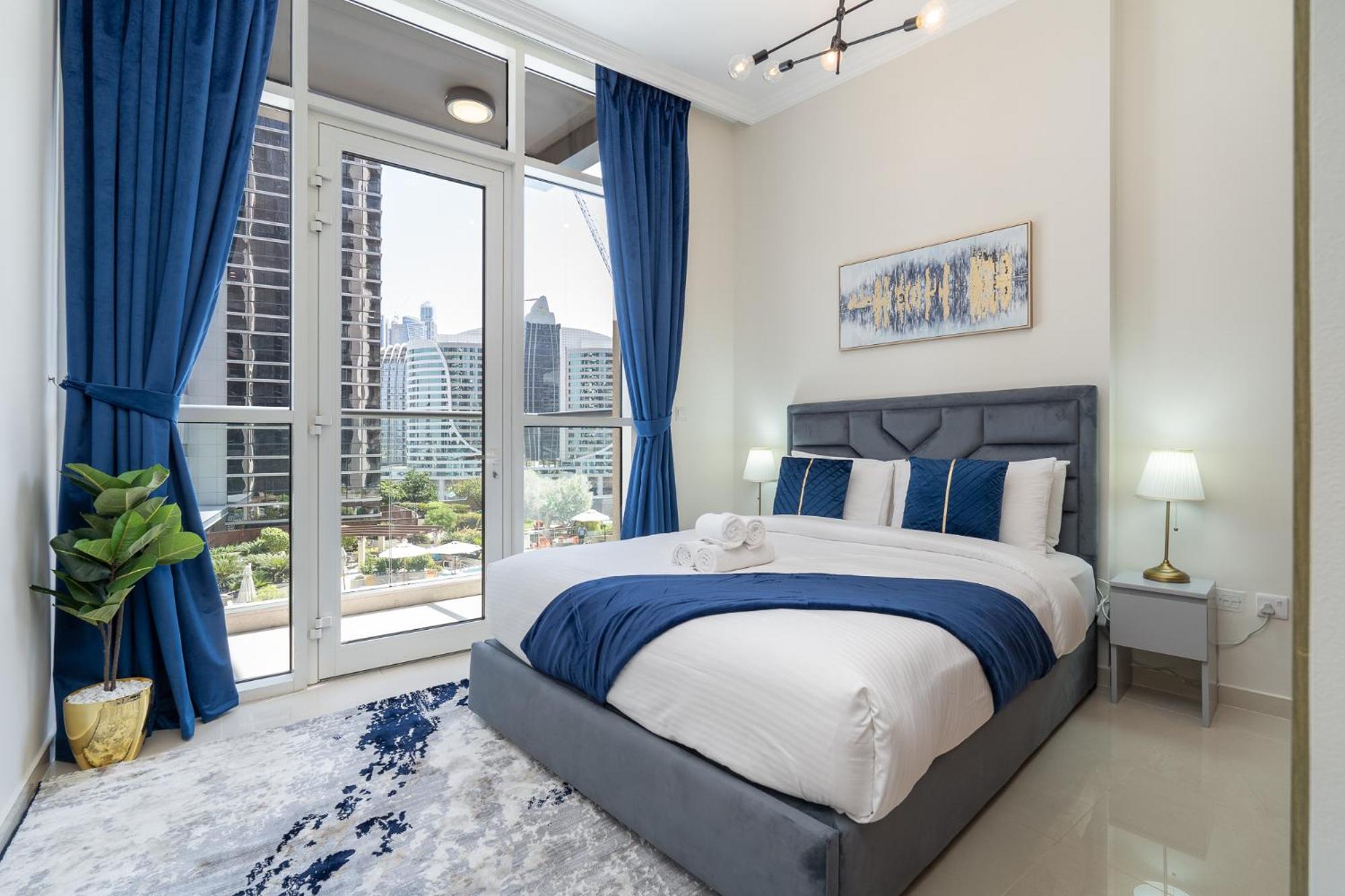 Dunya Tower Luxury And 2 Min Walk To Dubai Mall And Burj Khalifa In Heart Of Downtown Exteriör bild